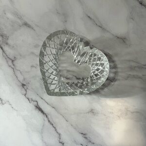 Beveled Glass Heart Candy Dish